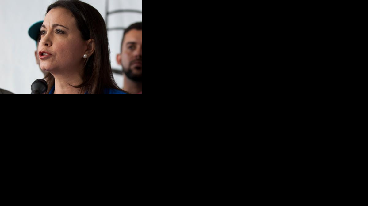 
La ex diputada opositora venezolana María Corina Machado durante una rueda de prensa el jueves en la ciudad de Caracas.
