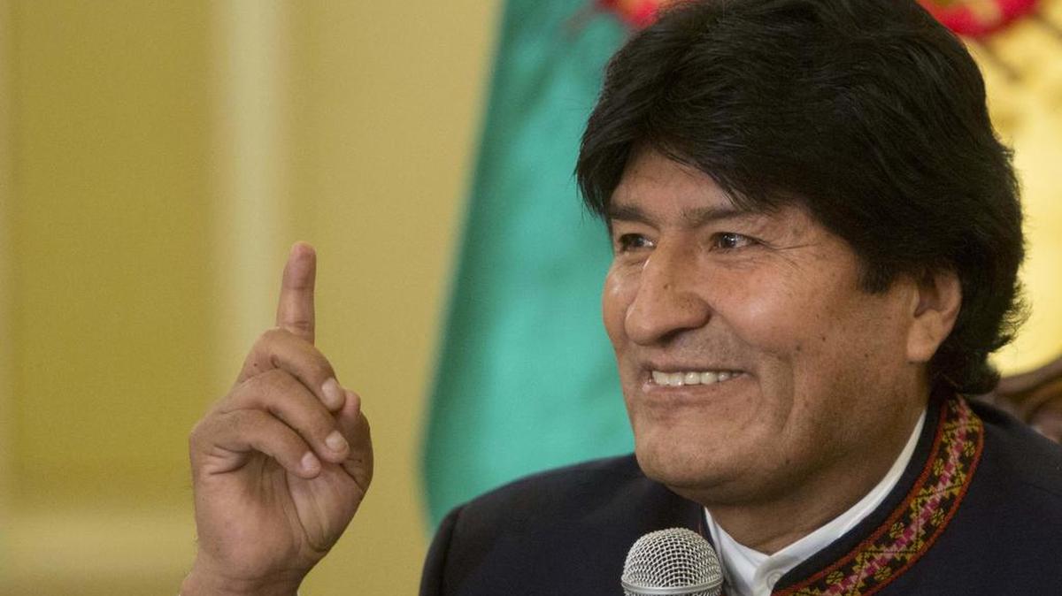 El presidente de Bolivia, Evo Morales el 17 de abril de 2017 en una conferencia de prensa en La Paz.