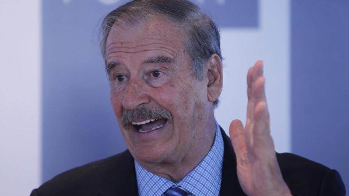 El ex presidente mexicano Vicente Fox habla durante una rueda de prensa para la presentación del foro de negocios CITEK el lunes 21 de agosto de 2017, en Ciudad de México (México).
