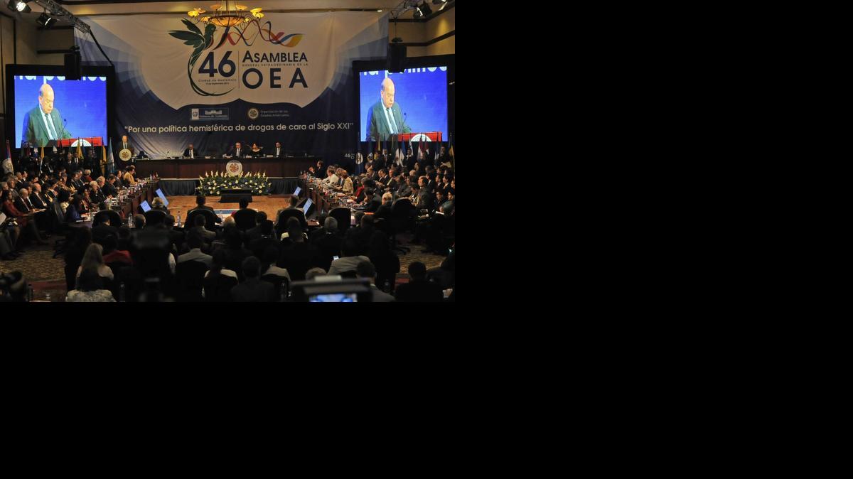 
Vista general de la 46 Asamblea General Extraordinaria de la Organización de Estados Americanos (OEA), en Ciudad de Guatemala.
