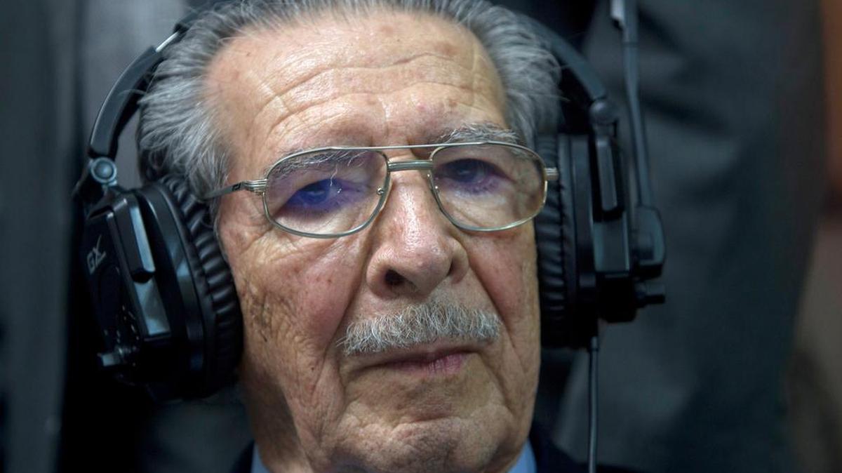 
El ex dictador guatemalteco José Efraín Ríos Montt (1982-1983) durante el juicio en su contra por genocidio, en el 2013. 