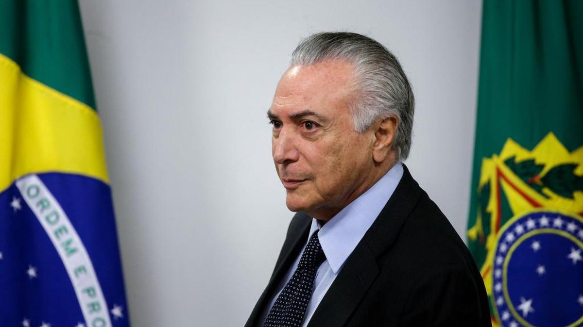 El presidente interino de Brasil, Michel Temer, durante una reunión del equipo económico de su Gobierno en Brasilia el 22 de junio de 2016.