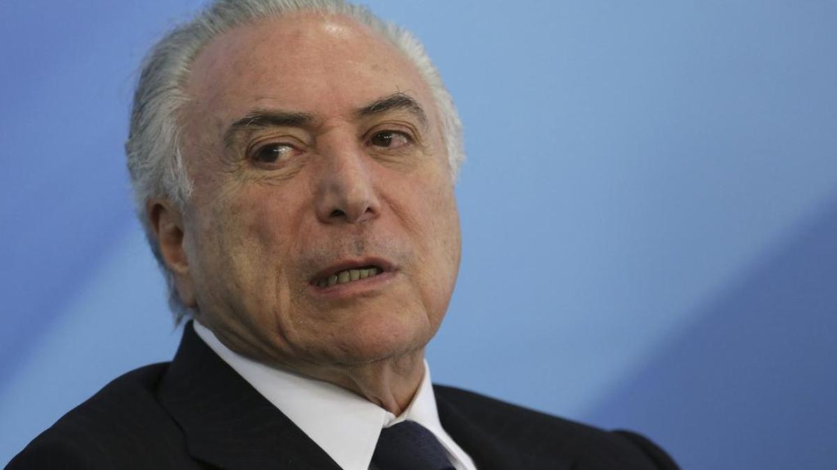 El presidente de Brasil, Michel Temer, en una ceremonia en el Palacio Presidencial en Brasilia, el lunes 26 de junio del 2017.