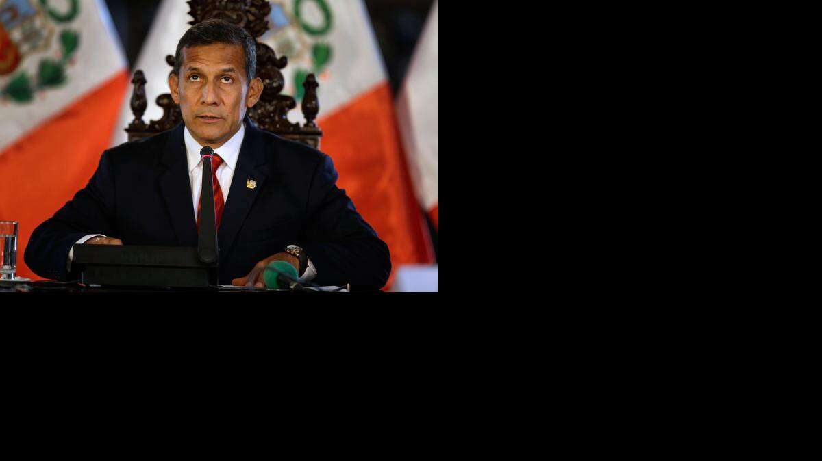 
El presidente de Perú, Ollanta Humala, durante una conferencia de prensa. 
