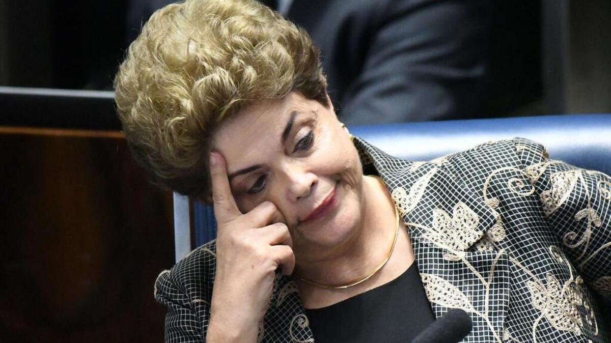 La ahora ex presidenta de Brasil Dilma Rousseff, durante una audiencia de su juicio ante el Senado el lunes 29 de agosto de 2016, en Brasilia (Brasil).