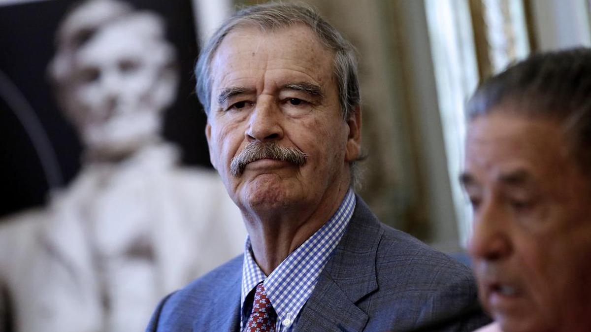 El ex presidente de México Vicente Fox, durante el acto de presentación del libro "Consultoría Política" elaborado por 150 autores de dieciséis países diferentes, que ha sido celebrado hoy en la Casa de América de Madrid.