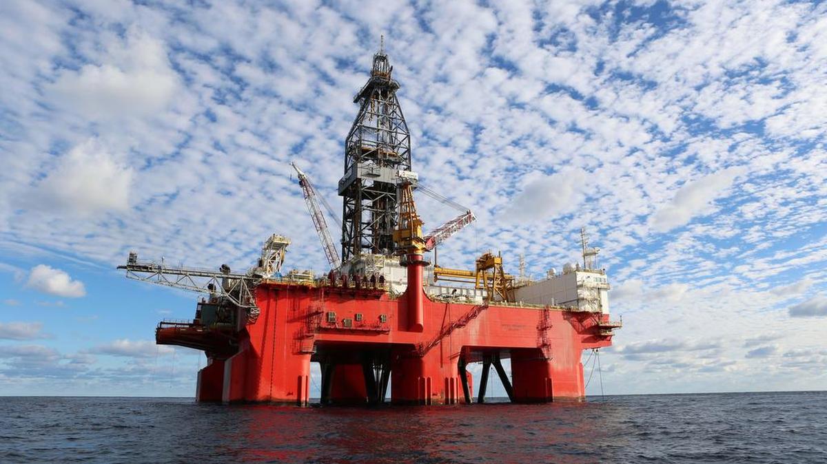 La Plataforma West Pegasus, de la compañía Pemex, en aguas profundas en el Golfo de México.