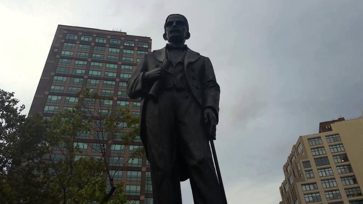 Estatua del patriota dominicano Juan Pablo Duarte en Nueva York.