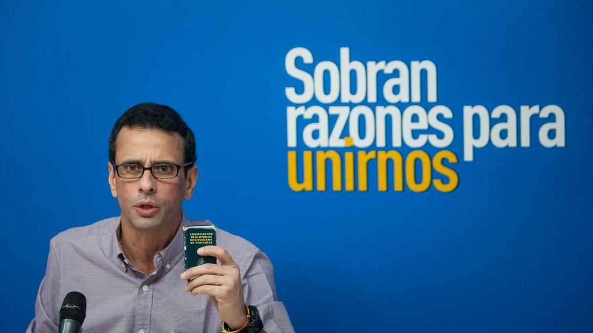 El dirigente opositor venezolano, Henrique Capriles, es uno de los impulsores del proceso revocatorio contra Nicolás Maduro.