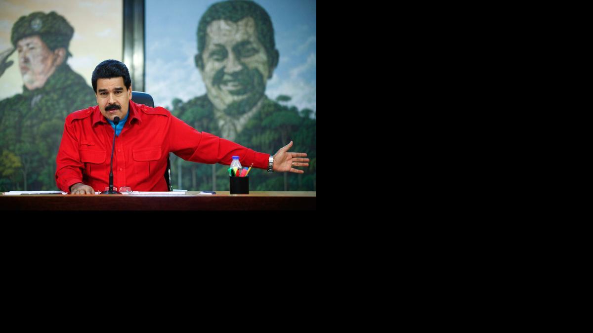 El presidente de Venezuela, Nicolás Maduro, durante su intervención televisiva en la que aseguró que ni derrocándolo podrán salir de la cárcel los opositores de su gobierno.
