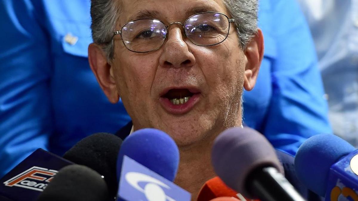 Henry Ramos Allup, durante una rueda de prensa el 3 de enero del 2016.