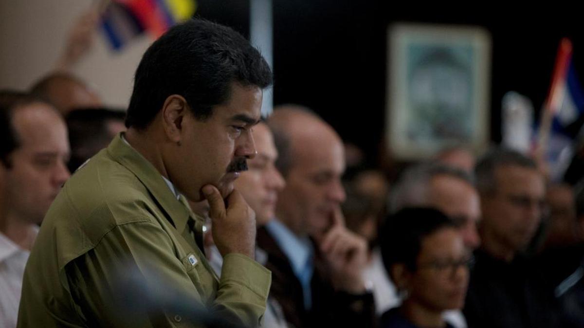El gobernante venezolano Nicolás Maduro en un homenaje a Fidel Castro.