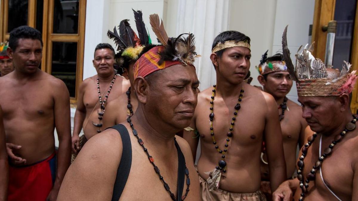 Representantes de los pueblos indígenas se hicieron presentes en la Asamblea Nacional (AN), el 25 de febrero del 2016, en la ciudad de Caracas, Venezuela.