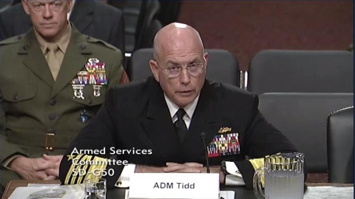 El almirante Kurt W. Tidd testificó este jueves ante la Comisión de Servicios Armados del Senado.