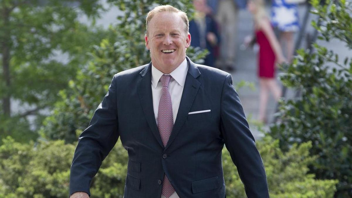 El saliente vocero de la Casa Blanca, Sean Spicer, el 21 de julio de 2017. 