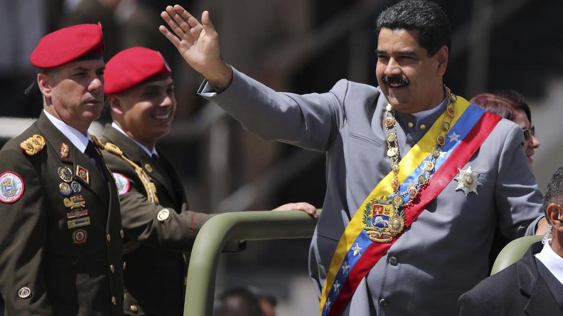 El mandatario venezolano Nicolás Maduro, durante un desfile militar en Caracas el 1ro de febrero.