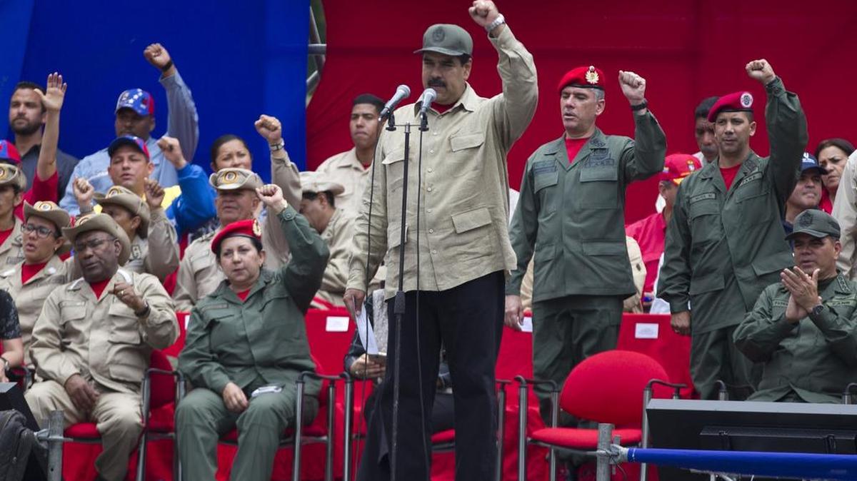 Fotografía de archivo de un mitin del presidente de Venezuela, Nicolás Maduro.