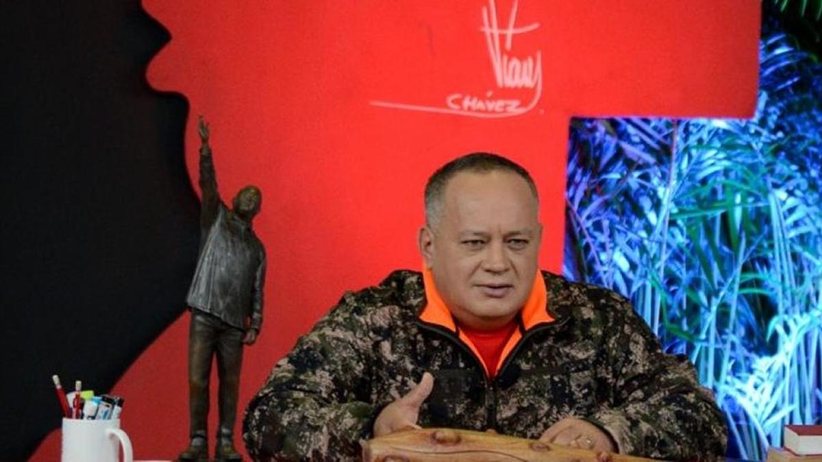 El constituyente Diosdado Cabello durante la primera transmisión del 2018 de su programa “Con el mazo dando”, el miércoles 10 de enero.