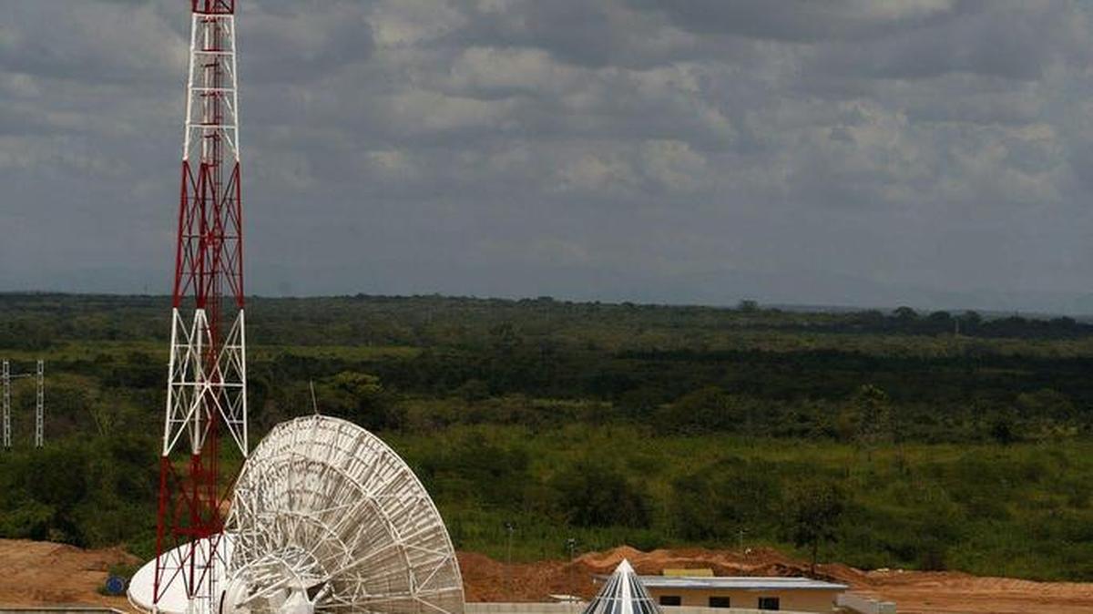 Vista del Centro de Observación Espacial del Satélite Simón Bolivar el 28 de octubre de 2008, en El Sombrero (Venezuela).