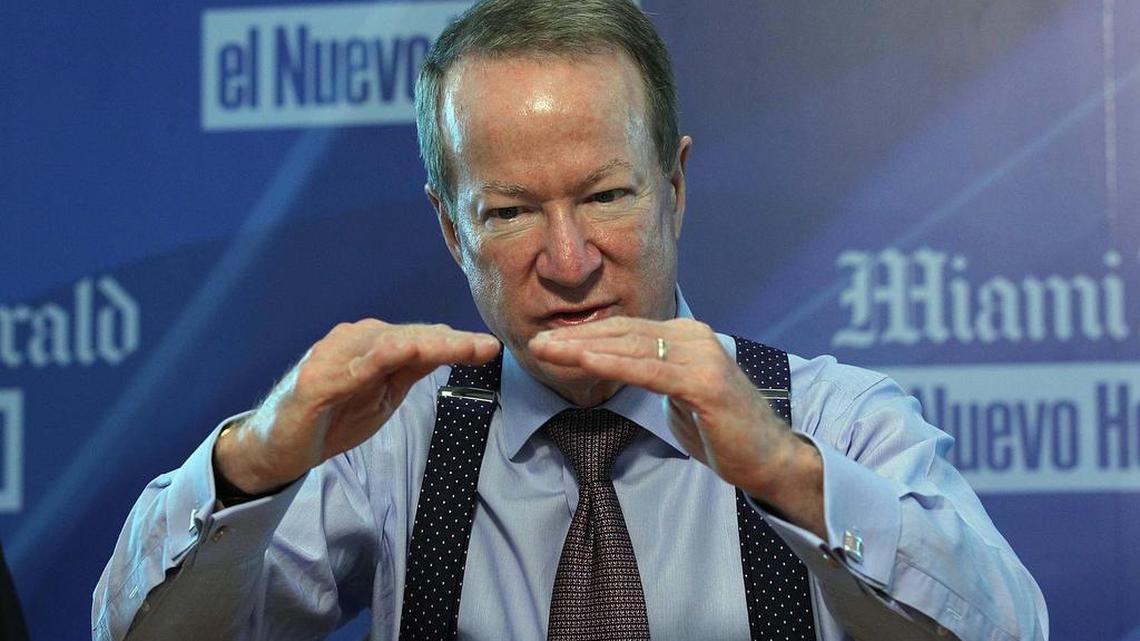 William Brownfield, subsecretario de legalidad y antinarcóticos del Departamento de Estado, durante una entrevista co el Nuevo Herald el pasado 23 de mayo de 2016.