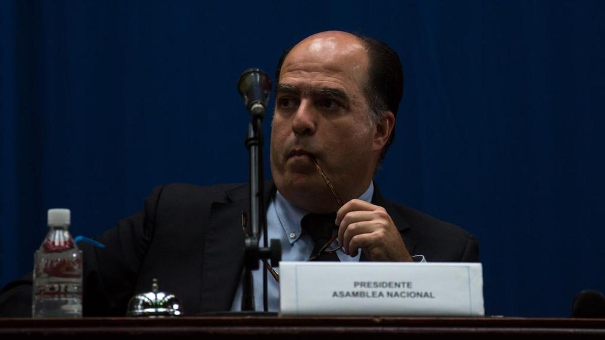 Julio Borges, presidente de la Asamblea Nacional, durante una sesión especial en Caracas, Venezuela, el jueves 27 de abril de 2017. Foto de archivo.