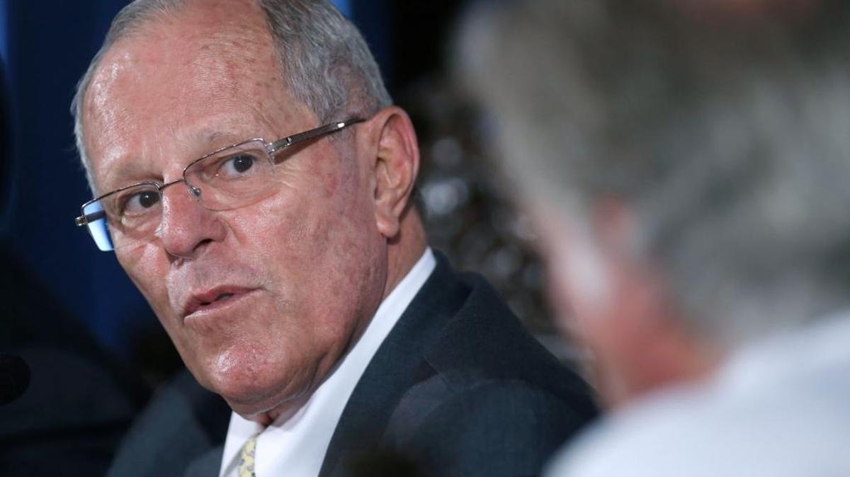 El presidente de Perú, Pedro Pablo Kuczynski en una conferencia de prensa en Lima el 9 de marzo.