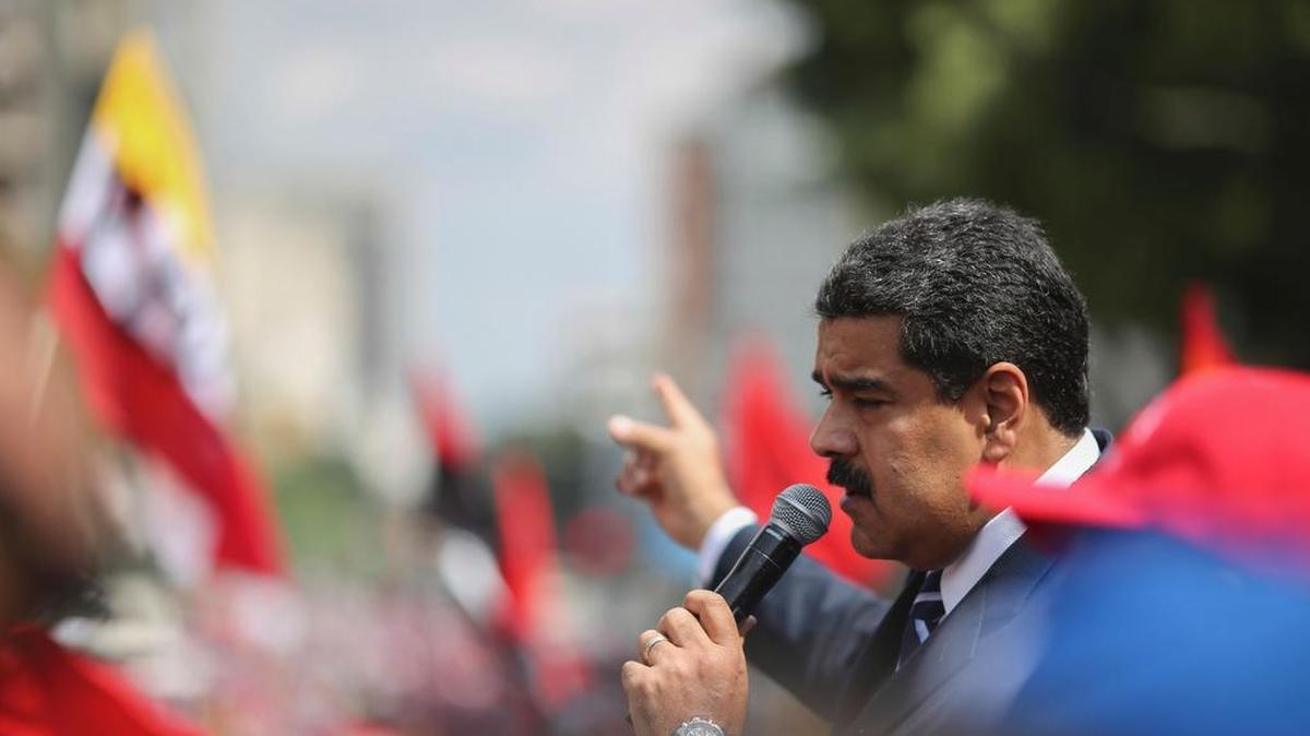 El presidente venezolano Nicolás Maduro, el 26 de octubre durante una manifestación chavista en Caracas.