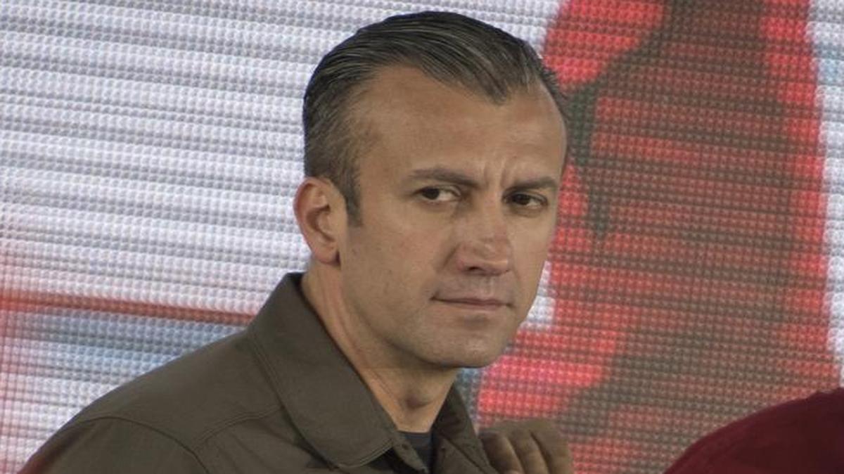 Tareck El Aissami, vicepresidente de Venezuela, en un acto con los empleados de Petróleos de Venezuela SA, en Caracas, el 31 de enero de 2017.
