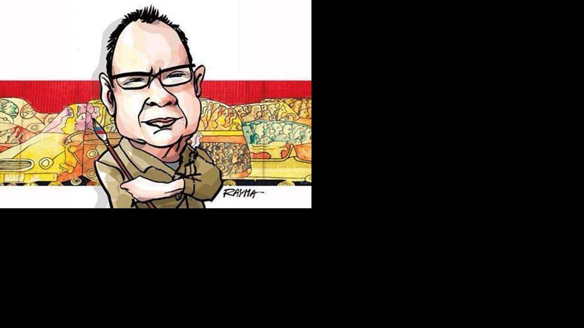 El gran caricaturista venezolano Pedro León Zapata dibujado por su colega Rayma (@raymacaricatura), por motivo de los 50 años de carrera con el diario El Nacional de Caracas. Zapata falleció el viernes a los 85 años.