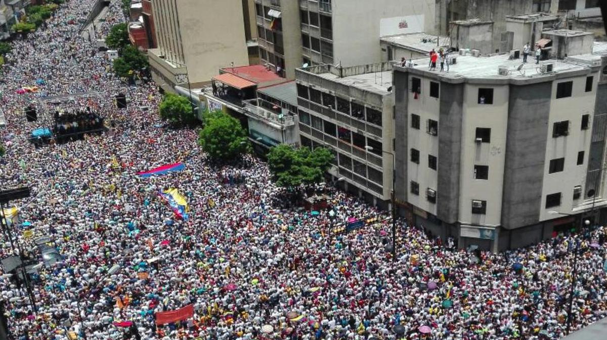 Más de un millón de perosnas se movilizó en Caracas, el 1 de septiembre.