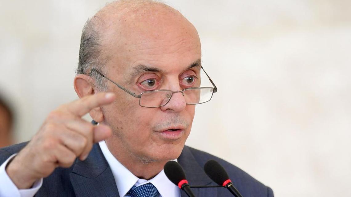 El ministro de Relaciones Exteriores de Brasil, José Serra.