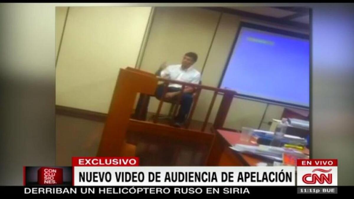 El líder opositor venezolano Leopoldo López durante una audiencia de apelación el 23 de julio en una corte de Caracas.