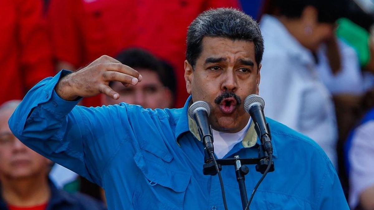 El presidente venezolano, Nicolás Maduro, durante la conmemoración de los 60 años de la caída de la dictadura del general Marcos Pérez Jiménez el martes 23 de enero de 2018, en Caracas (Venezuela).