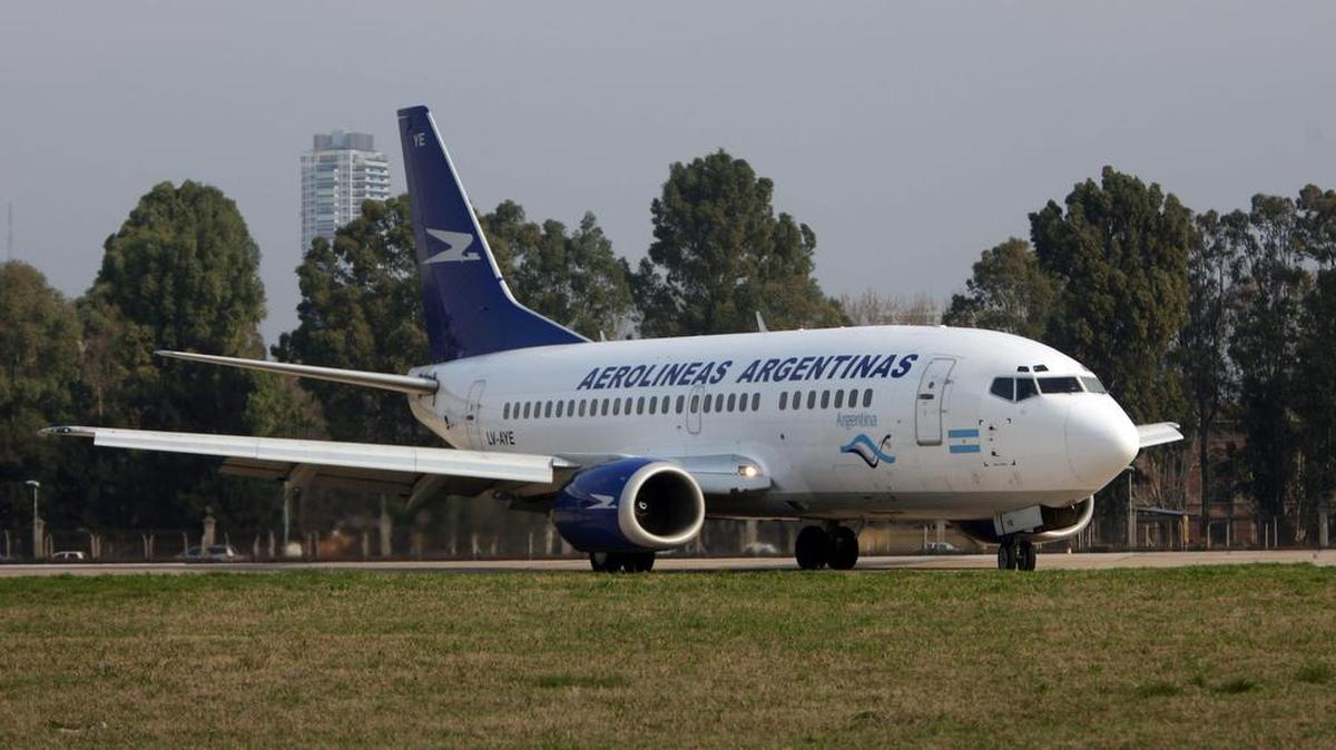 Foto de archivo de un avión de Aerolíneas Argentinas.