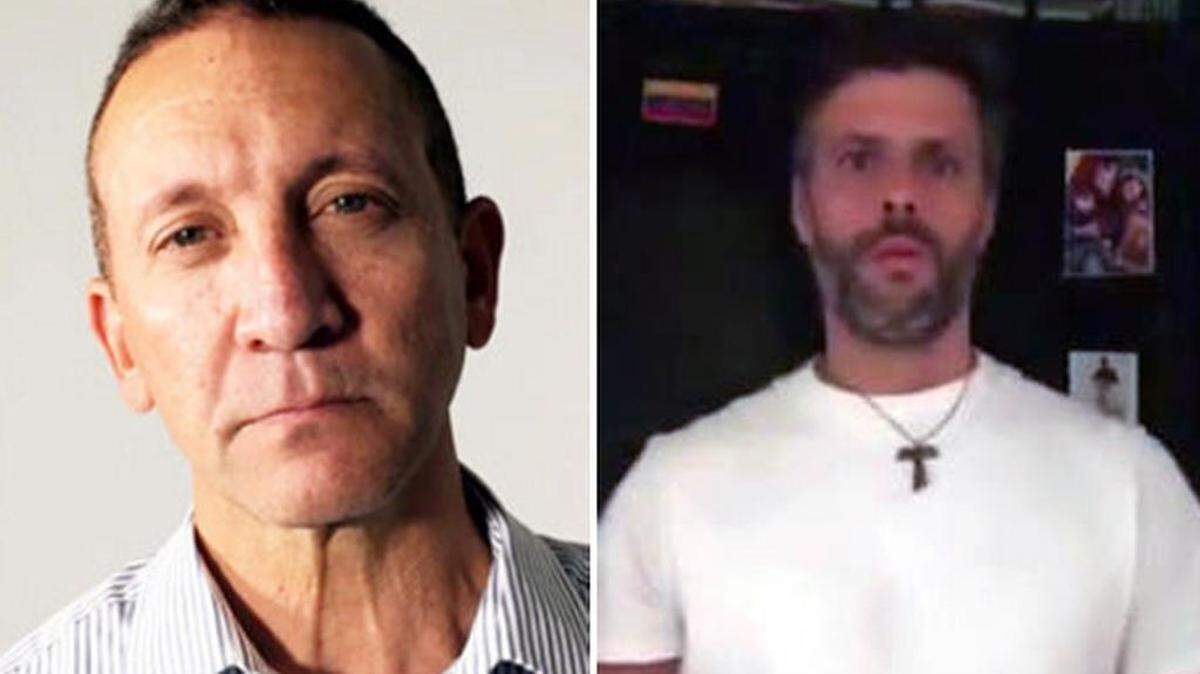 El fiscal destituido Franklin Nieves y el opositor venezolano, Leopoldo López
