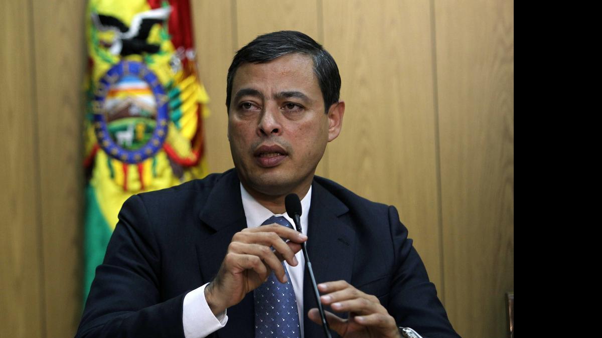 
Rafael Isea durante una visita a Bolivia cuando era el presidente del Banco del ALBA, el 26 de junio de 2013.
