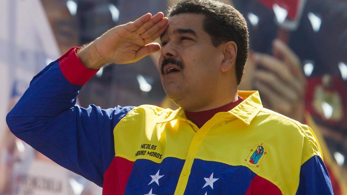 - El presidente de Venezuela Nicolás Maduro participa en una manifestación convocada por el gobierno nacional el sábado 12 de marzo de 2016, en la ciudad de Caracas (Venezuela).