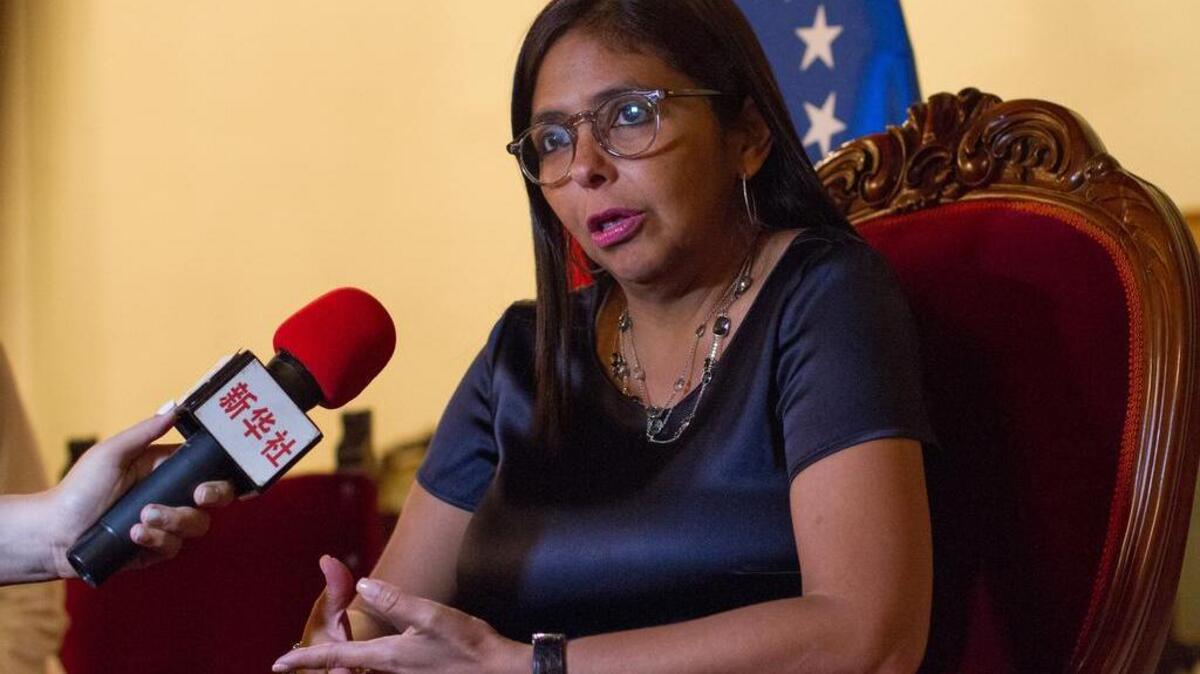 La presidenta de la Asamblea Constituyente de Venezuela Delcy Rodriguez. Foto de archivo.