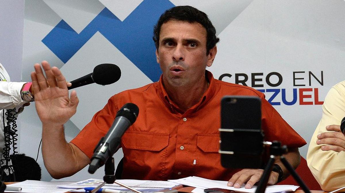 El líder opositor venezolano, Henrique Capriles.