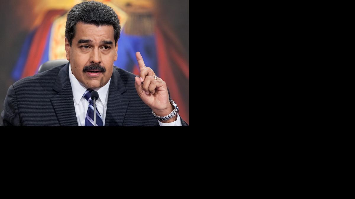 Foto de archivo. El presidente Nicolás Maduro durante la rueda de prensa en el Palacio de Miraflores.
