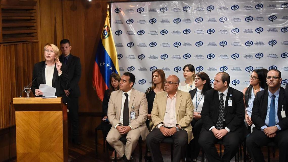 Luisa Ortega ofrece una conferencia de prensa en la sede del Procurador General en Caracas, el 4 de julio de 2017.