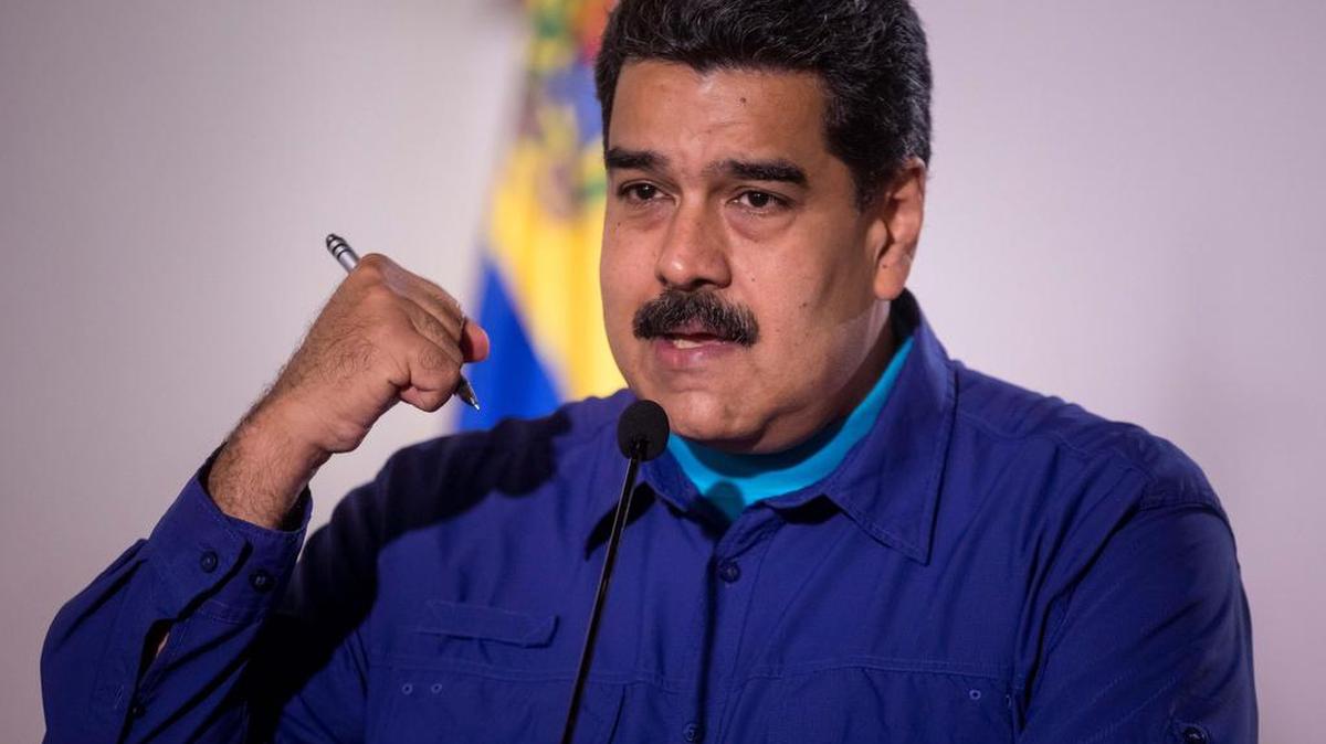 El presidente de Venezuela, Nicolás Maduro, participa en un acto político frente a periodistas el miércoles 7 de febrero de 2018, en Caracas (Venezuela).