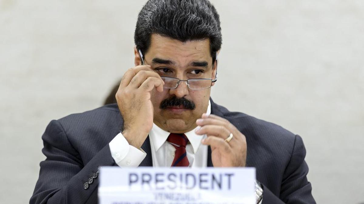 El presidente de Venezuela, Nicolás Maduro durante su intervención en el Consejo de Derechos Humanos de la ONU en Ginebra, Suiza, el jueves 12 de noviembre de 2015.