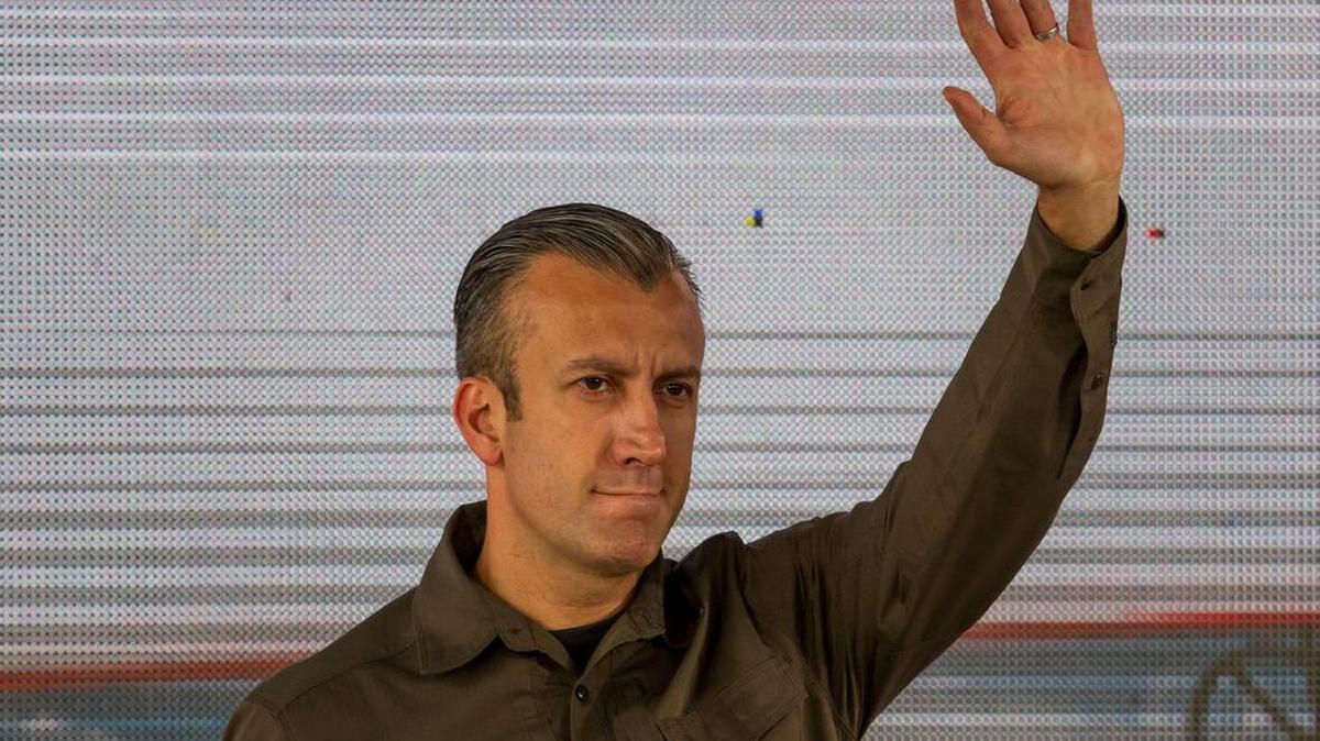 Fotografía del 31 de enero de 2017 del vicepresidente de Venezuela,Tareck El Aissami, durante un acto de Gobierno, en Caracas (Venezuela).