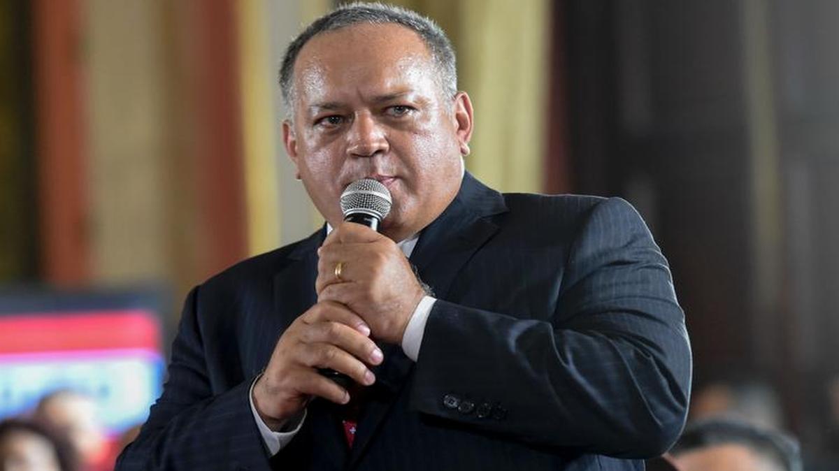 Diosdado Cabello habla durante la sesión de la Asamblea Nacional Constituyente el sábado 5 de agosto de 2017, en Caracas (Venezuela).
