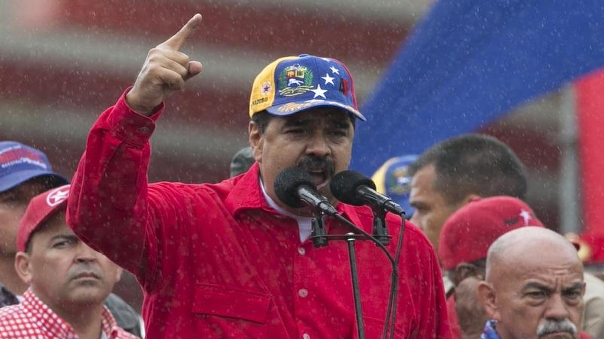 El presidente de Venezuela, Nicolás Maduro, durante una manifestación antiimperialista en Caracas, Venezuela, jueves, 9 de marzo de 2017.