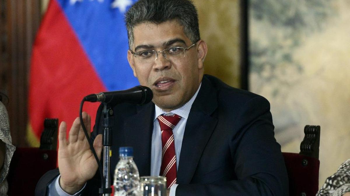 Elías Jaua, durante una conferencia de prensa cuando era canciller de Venezuela, el 20 de marzo de 2013.