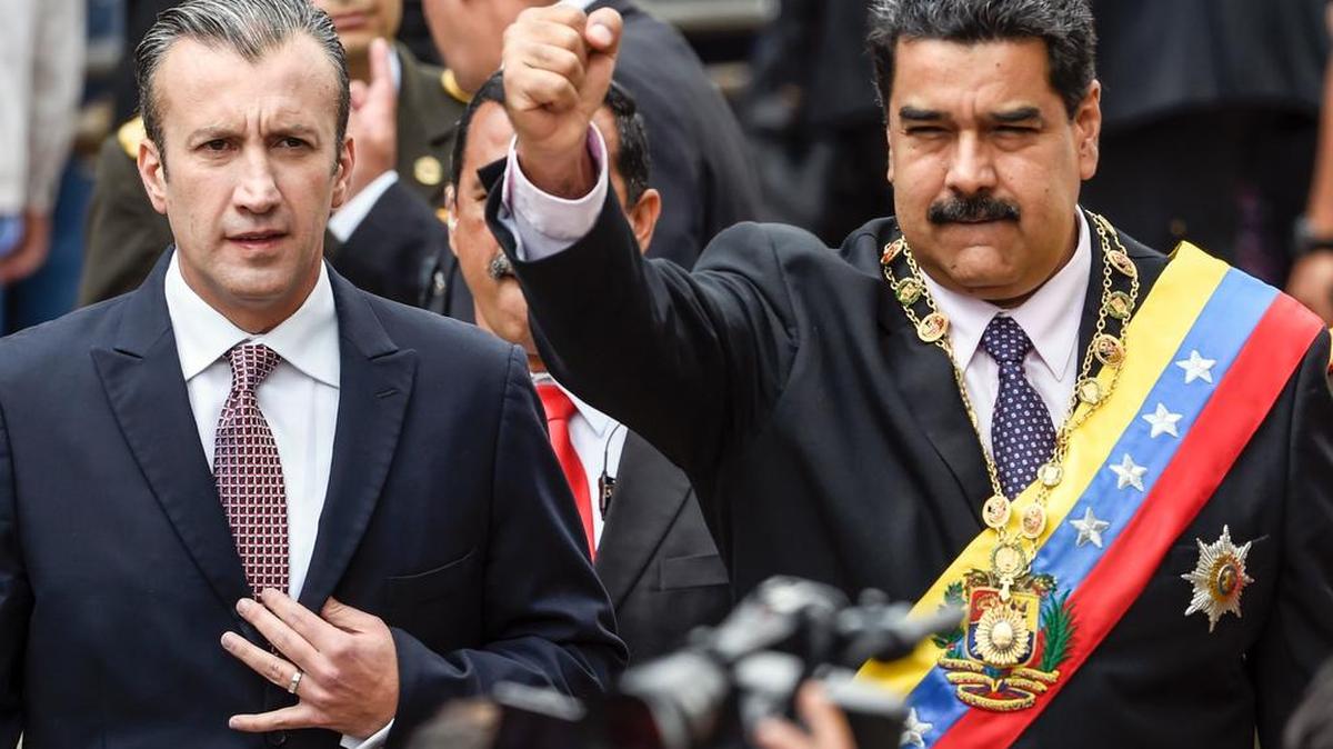 El gobernante Nicolás Maduro y el vicepresidente Tareck El Aissami.