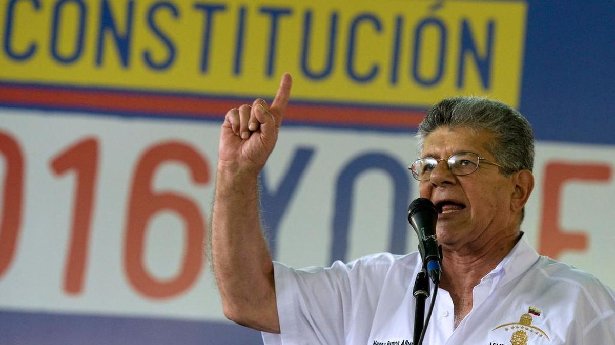 El presidente de la Asamblea Nacional de Venezuela (AN, Parlamento), el opositor Henry Ramos Allup.