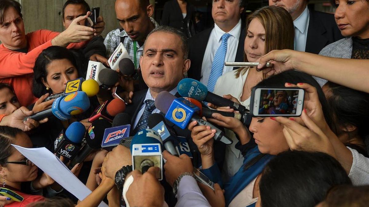 El defensor del pueblo de Venezuela, Tarek William Saab, en Caracas el 13 de junio de 2017.